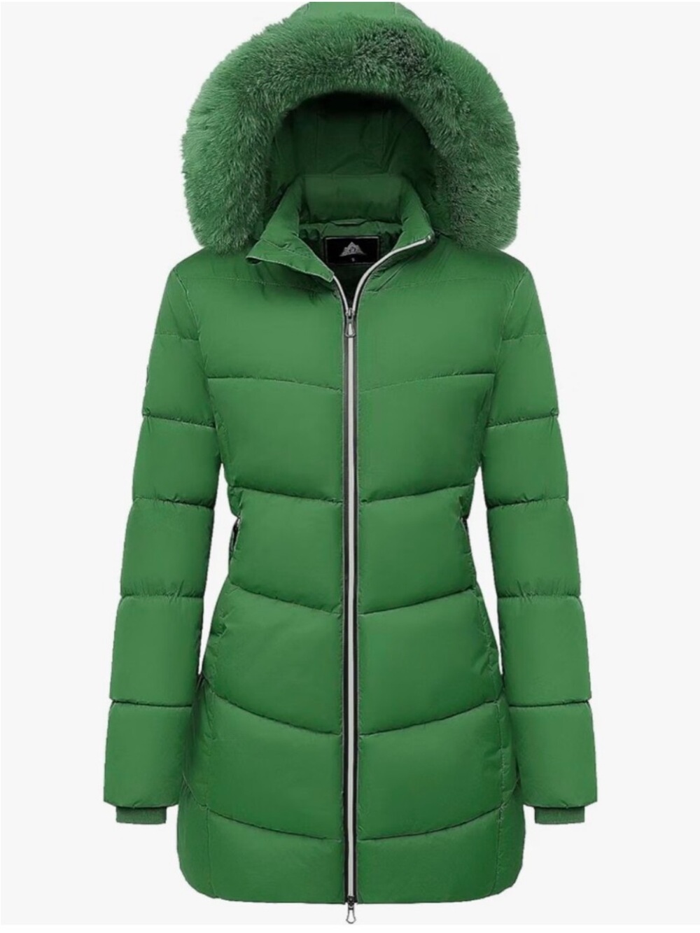 Women's Long Warm Winter Puffer Jacket Lightweight Fashions Down Coat green new